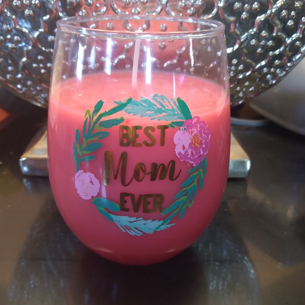 Wine glass candle
